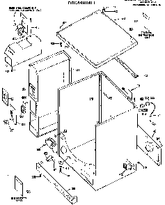 Cabinet Diagram and Parts List for DDC4498AEL  General Electric Dryer