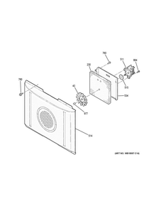 Convection Fan Diagram and Parts List for JB655DK1BB  General Electric Range