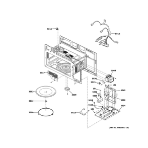 Interior Parts (1) Diagram and Parts List for PVM9215RY1SS  General Electric Range Hood