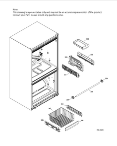 FZ SECTION BASKETS Diagram and Parts List for GFMS5HFFBSS  General Electric Refrigerator