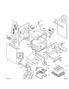 Part Location Diagram of WG02L02299 GE RACK OVEN