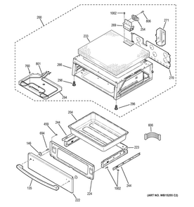 Warming Drawer Diagram and Parts List for PB930DH1BB  General Electric Range