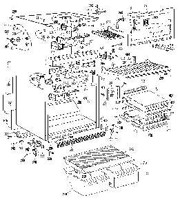 Cabinet Diagram and Parts List for TBX21KKC  General Electric Refrigerator