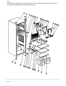 CABINET Diagram and Parts List for MPE12FSKBSB  General Electric Refrigerator