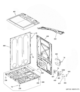 Part Location Diagram of WE02X23955 GE PANEL REAR