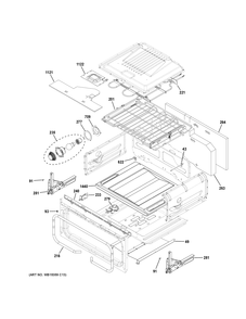 UPPER OVEN Diagram and Parts List for CGS995EEL1DS  General Electric Range