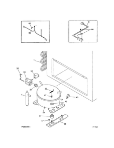FREEZER Diagram and Parts List for 81325 MFC13M6BW1 General Electric Freezer