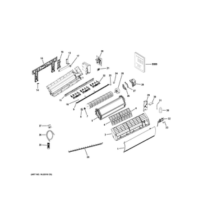 Room Air Conditioner Diagram and Parts List for HW18HN2DAB1  General Electric Air Conditioner