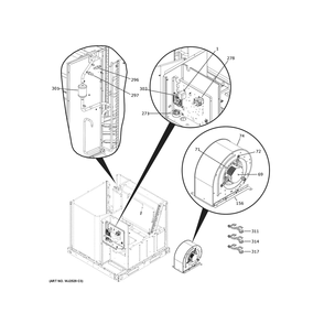 Cabinet (2) Diagram and Parts List for NP13A42SR0  General Electric Air Conditioner