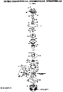 2 Speed Motor Diagram and Parts List for WWA8829RBLAA  General Electric Washer