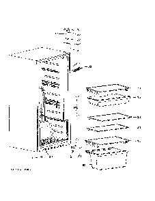 Cabinet And Shelves Diagram and Parts List for FUF14DLREWW  General Electric Freezer