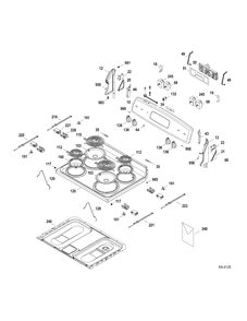 CONTROLS-COOKTOP Diagram and Parts List for JCBP270DT1BB  General Electric Range