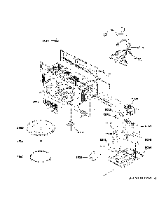Interior Parts Diagram and Parts List for JNM7196SK6SS  General Electric Microwave