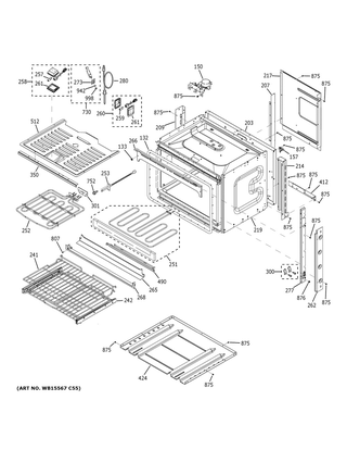 Body Parts Diagram and Parts List for CTS70DM2N1S5  General Electric Range