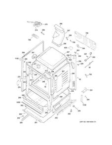 Body Parts Diagram and Parts List for JGB640DEF1WW  General Electric Range