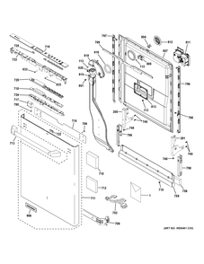 Part Location Diagram of WD01X24918 GE HANDLE BRACKET