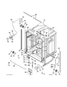 BODY PARTS Diagram and Parts List for GDWF106V00WW  General Electric Dishwasher