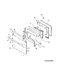 Door Diagram and Parts List for CES700M2N4S5  General Electric Range