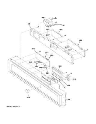 Control Parts Diagram and Parts List for PSB9240SF5SS  General Electric Microwave