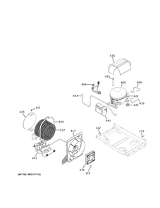 Machine Compartment Diagram and Parts List for ZIF361NPRCII  General Electric Refrigerator