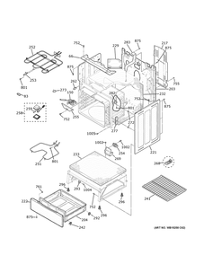 Body Parts Diagram and Parts List for JB655YKCFS  General Electric Range