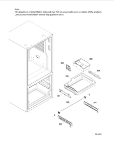 FZ SECTION BASKETS Diagram and Parts List for PNE25JGKBKWW  General Electric Refrigerator