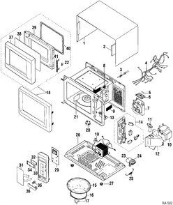 Part Location Diagram of WB9M82 GE NO LONGER AVAILABLE