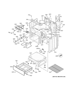 Body Parts Diagram and Parts List for JB645FK6DS  General Electric Range
