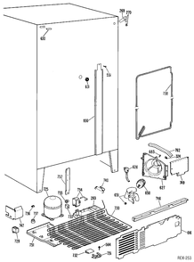 SYSTEM GROUP Diagram and Parts List for TFXC22KLL  General Electric Refrigerator