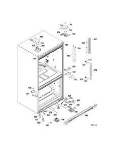 MISC CABINET PARTS Diagram and Parts List for PFSF1NFXABB  General Electric Refrigerator