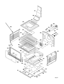 LOWER CHASSIS Diagram and Parts List for CCGS990SET1SS  General Electric Range