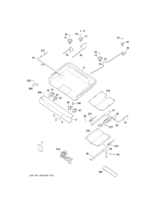 Gas & Burner Parts Diagram and Parts List for JGB630DEF1BB  General Electric Range