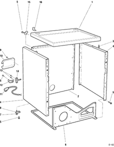 CABINET Diagram and Parts List for SUXR453EV2WW  General Electric Dryer
