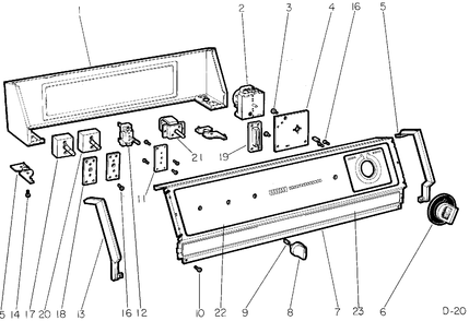 CONTROL GROUP Diagram and Parts List for YD1150F*419  General Electric Dryer