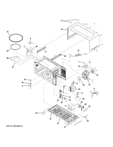 OVEN CAVITY PARTS Diagram and Parts List for PEM31DF2BB  General Electric Microwave