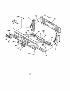 Backguard Diagram and Parts List for 91195508990  Kenmore Range