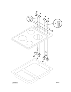 CONTROL PANEL Diagram and Parts List for GCF3100SM-5  General Electric Range