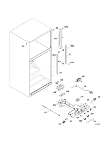 FF SECTION Diagram and Parts List for GTR22HBTCRWW  General Electric Refrigerator