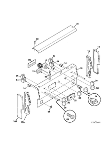 CONTROL PANEL Diagram and Parts List for CRMF2150TM-1  General Electric Range