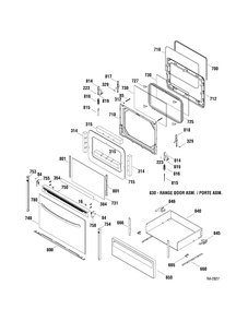 Part Location Diagram of WS01L07049 GE END SUPPORT