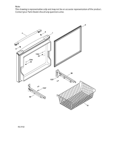 FZ DOOR Diagram and Parts List for PNR22MSEBFES  General Electric Refrigerator
