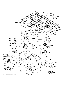 Cooktop Diagram and Parts List for ZGP366NT1SS  General Electric Range