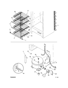 SYSTEM Diagram and Parts List for 86150-3  General Electric Freezer