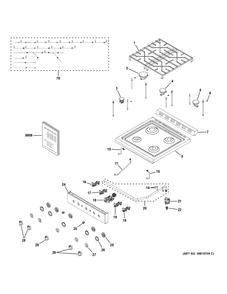 Part Location Diagram of WB21X43668 GE LEFT FRONT BURNER ASM