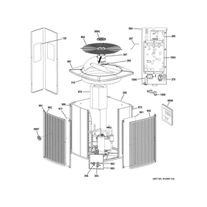 Motor And Chassis Parts Diagram and Parts List for NS21H48MA500A  General Electric Air Conditioner