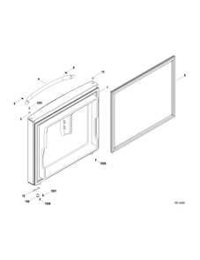 FZ DOOR Diagram and Parts List for GBRS0HBXERSS  General Electric Refrigerator