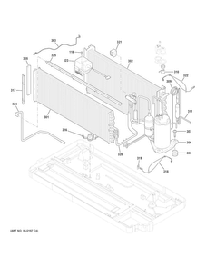 Sealed System Diagram and Parts List for AZ65H07DADW1  General Electric Air Conditioner