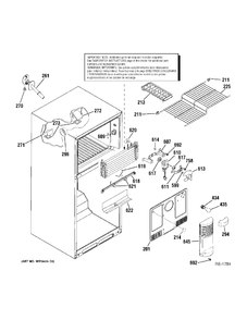 FZ SECTION Diagram and Parts List for 38485KBRCRBB  General Electric Refrigerator