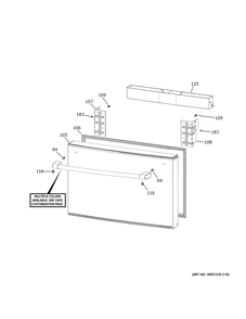 Freezer Drawer Diagram and Parts List for CVE28DP3NFD1  General Electric Refrigerator
