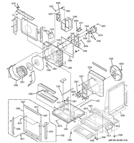 Motor, Heater & Base Pan Parts Diagram and Parts List for AZ85W18DACM2  General Electric Air Conditioner